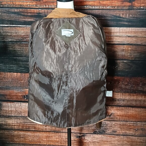 RAVE Vintage Jacket M Patchwork Vegan Faux Leather Lined Button Front - Picture 8 of 13